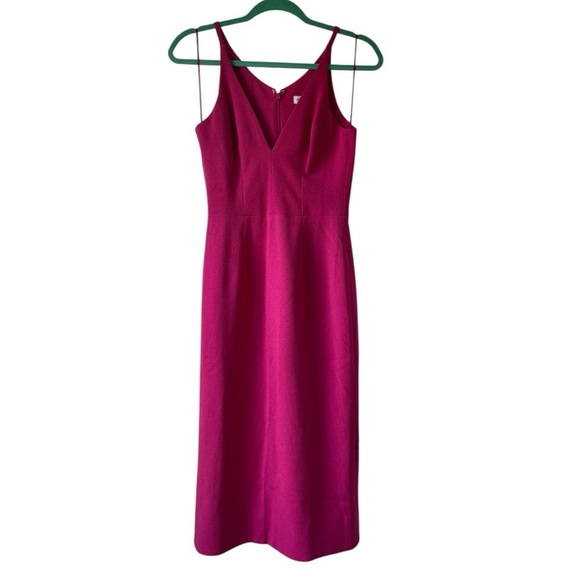 NWOT Dress the Population Iris Midi Dress in Bright Fuschia Size XS - Picture 1 of 8